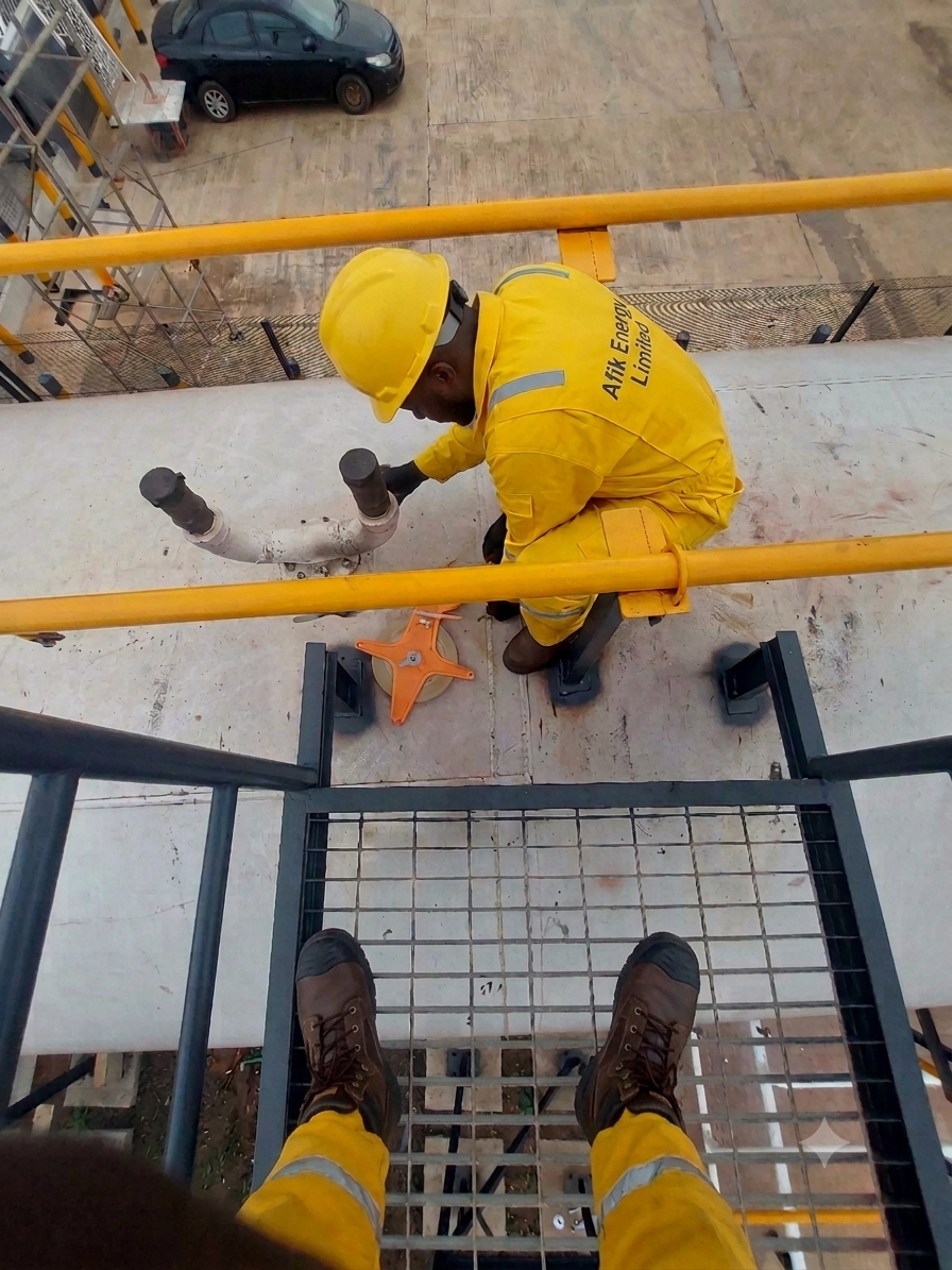Safety inspection during gas infrastructure construction